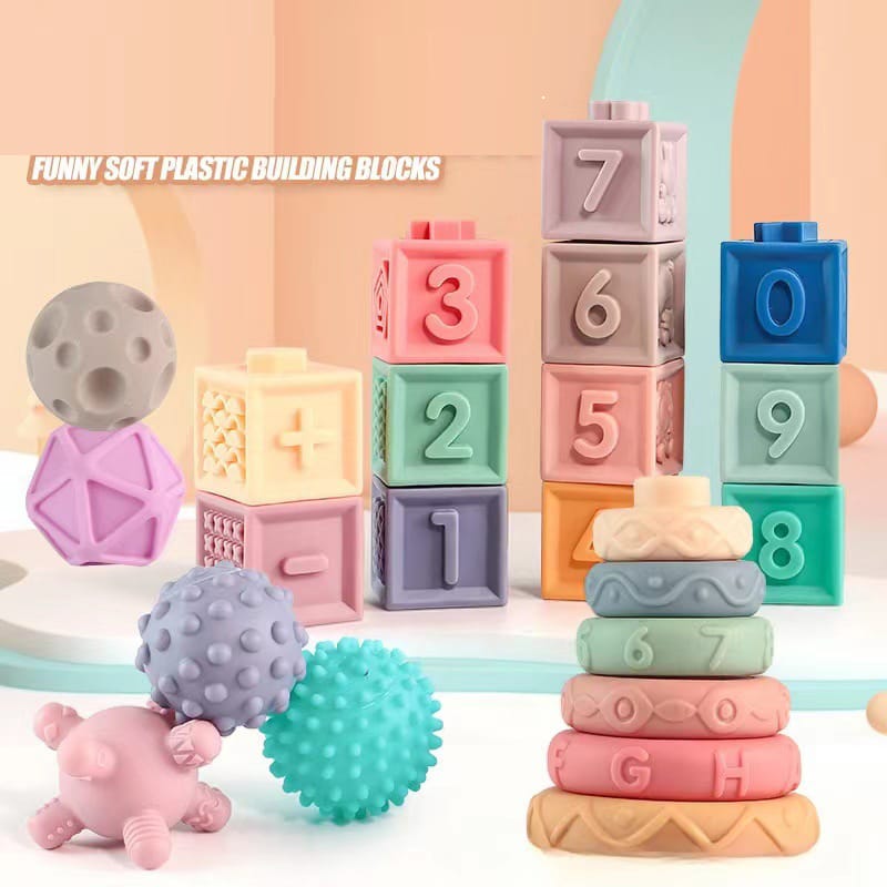 Baby sensory stacking ball