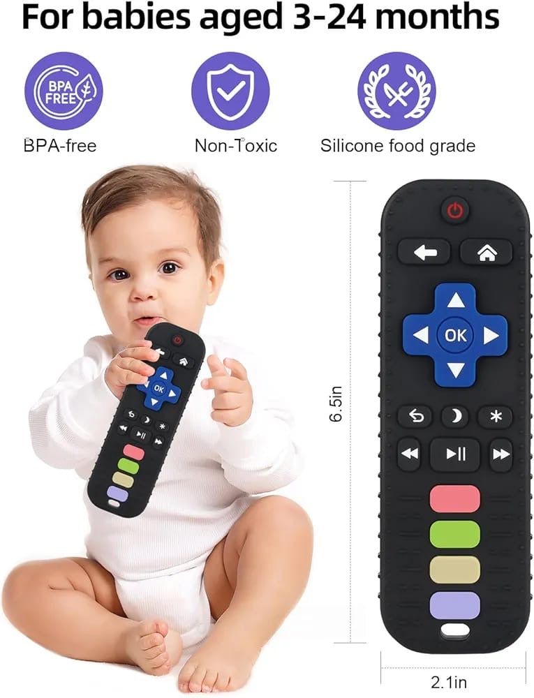 Silicone remote teether
