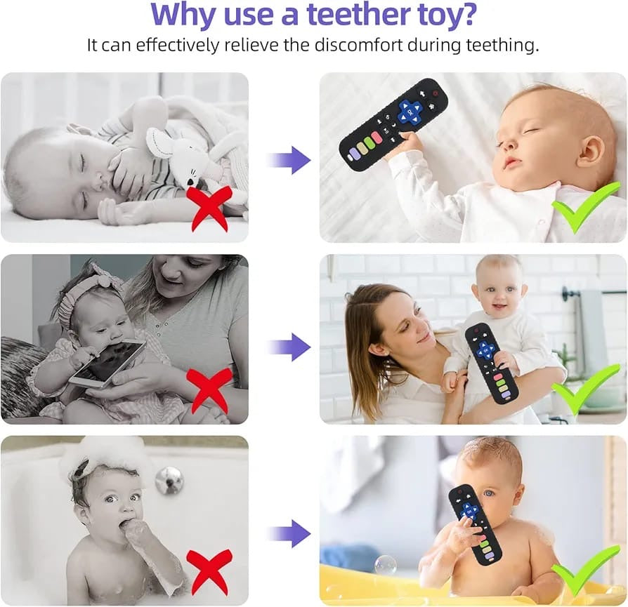 Silicone remote teether
