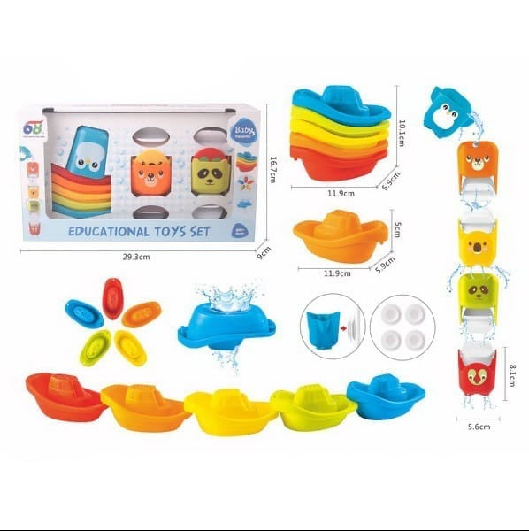 Educational stacking bath set