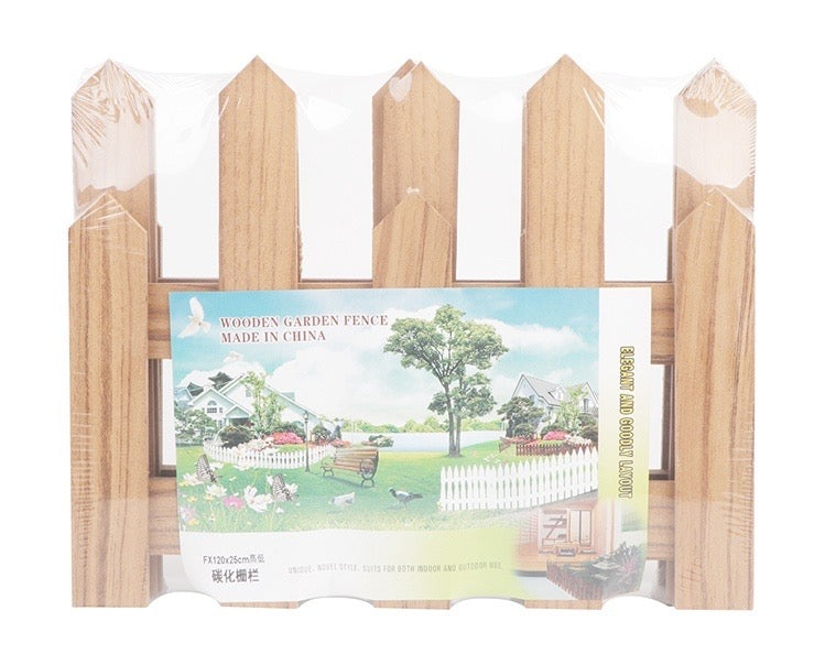 Wooden garden fence