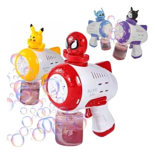 Character themed bubble blaster guns
