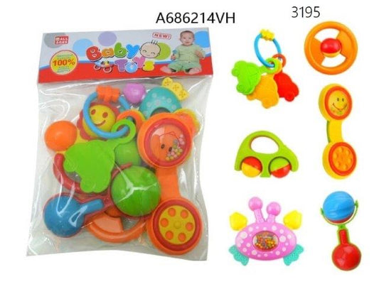 6 pieces Music and Sound Rattle Set