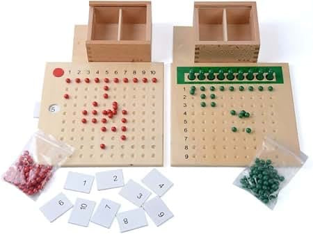 Montessori Wooden Math Peg Boards