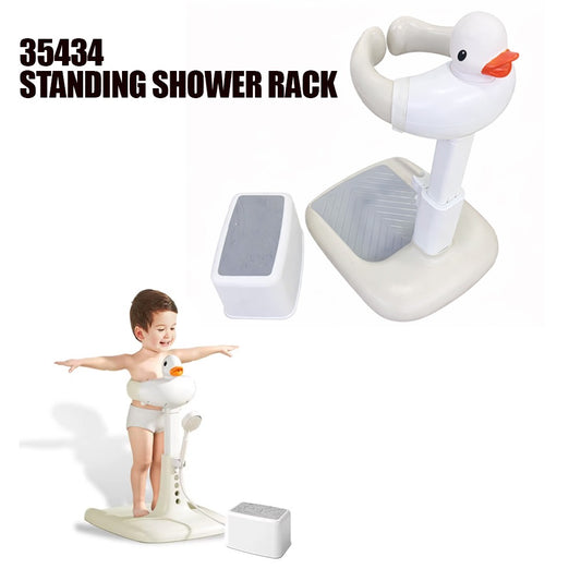 Standing shower rack