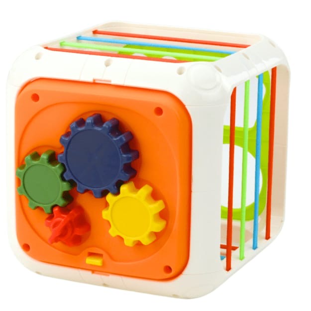 Shape sorting activity cube