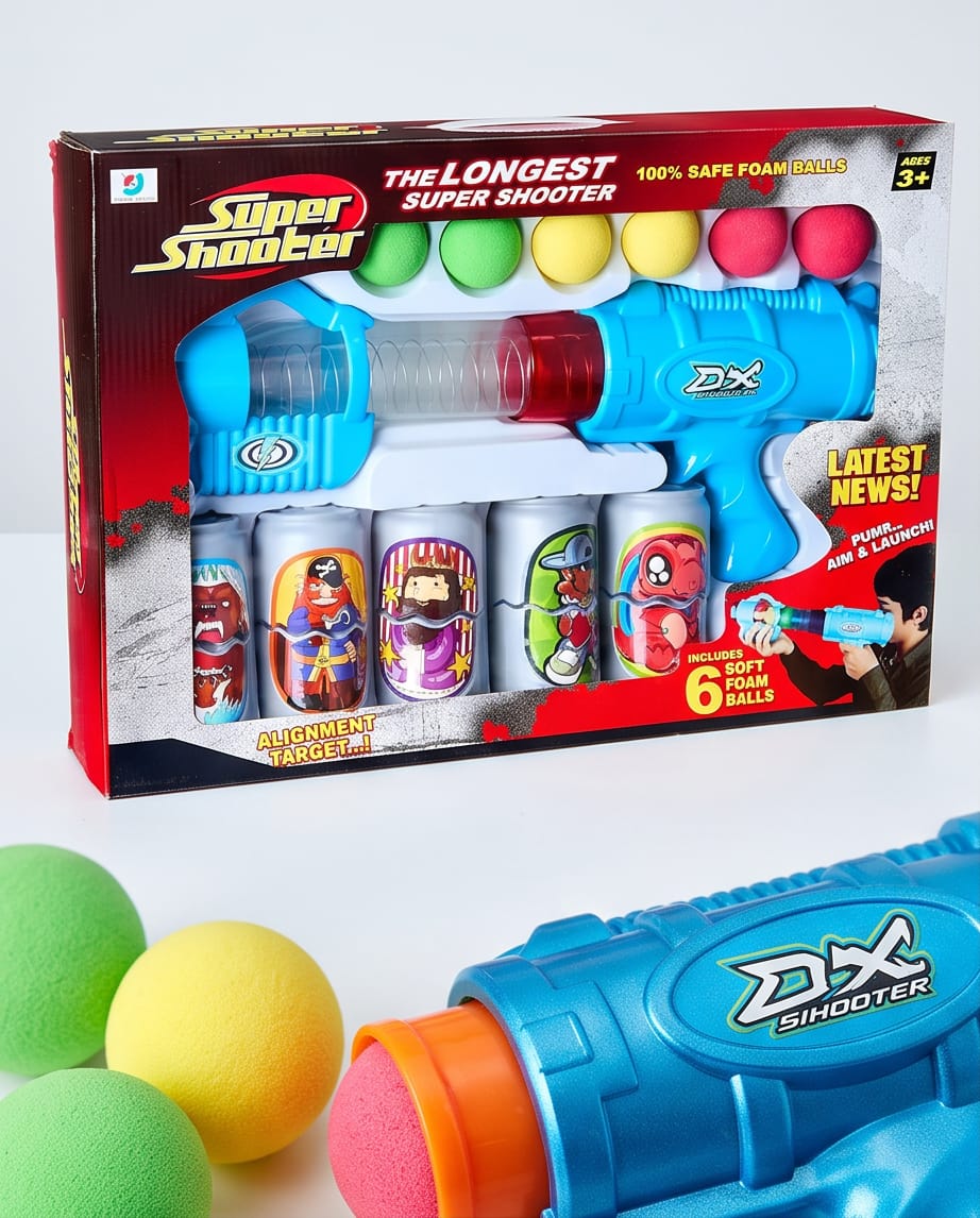 Super shooter foam ball launcher set