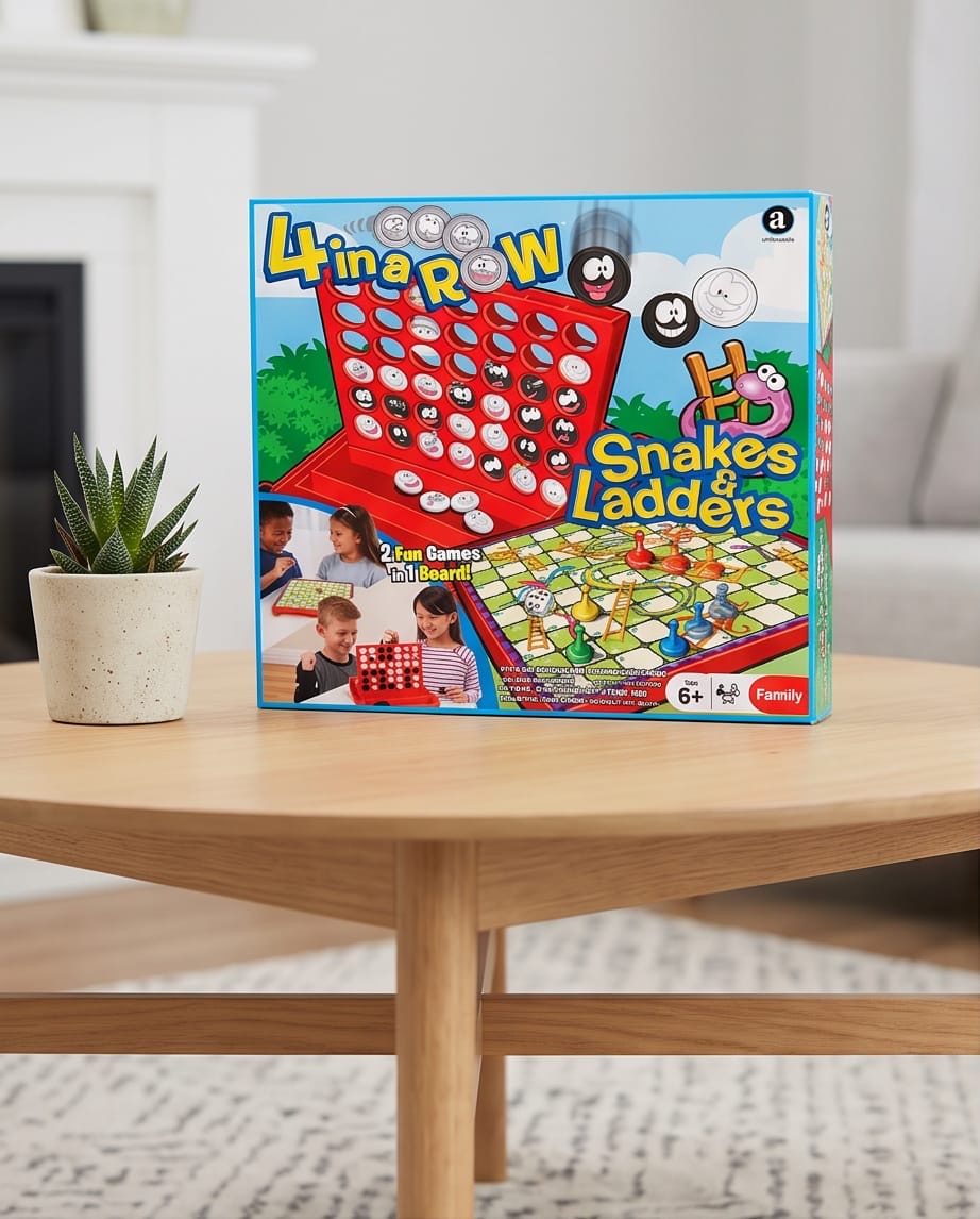 2in1 game set (4in row +snakes and ladders )