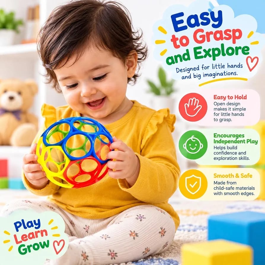 Flexible baby activity ball