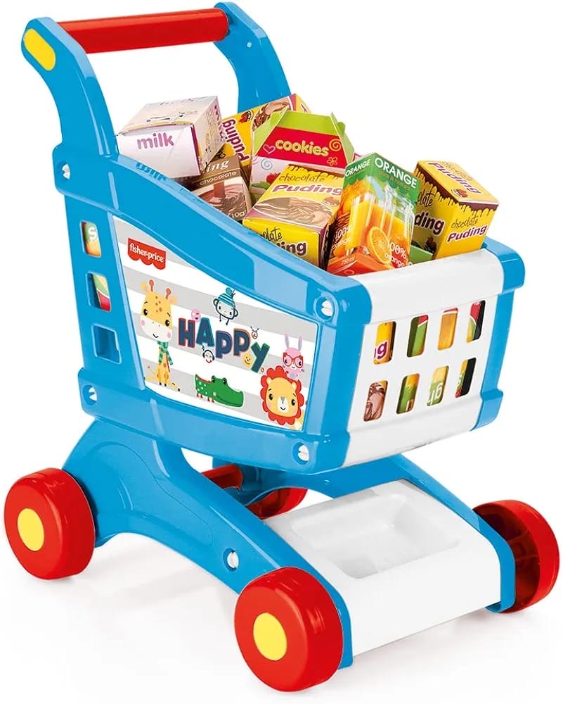 Fisher price toy shopping cart and accessories set