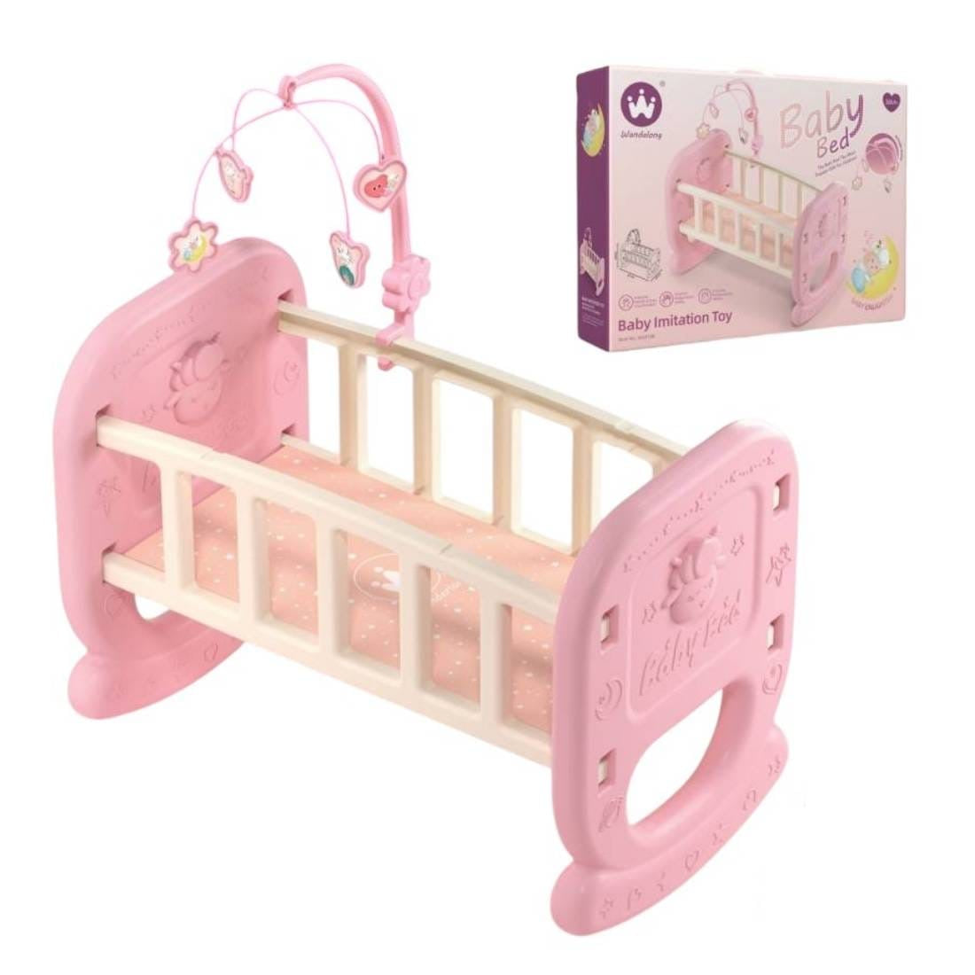 Doll crib and mobile set