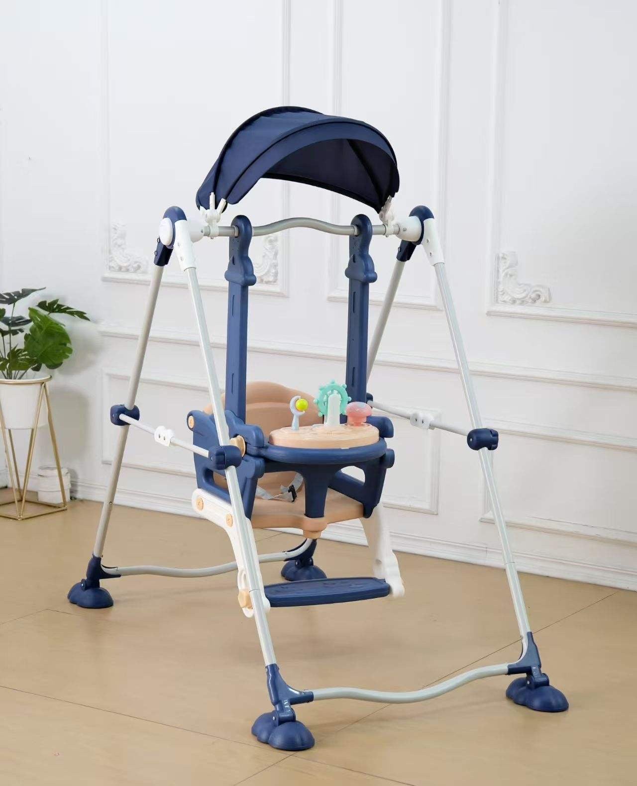 Baby soothing swing chair with canopy