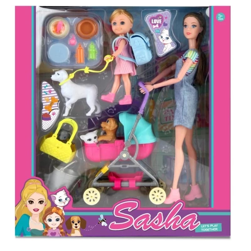 Sasha with her daughter