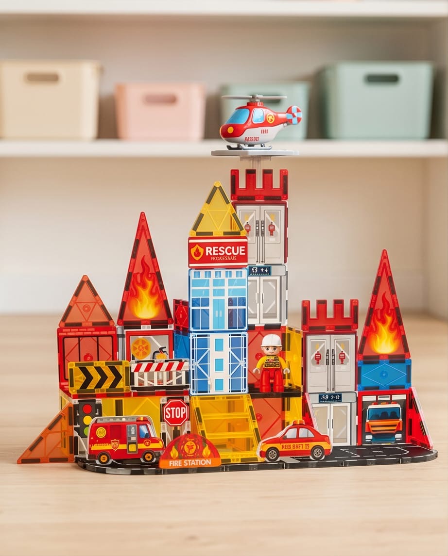 Magnetic tiles set