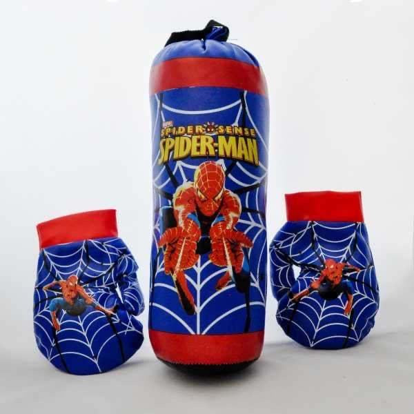 Spider man punching bag & boxing gloves