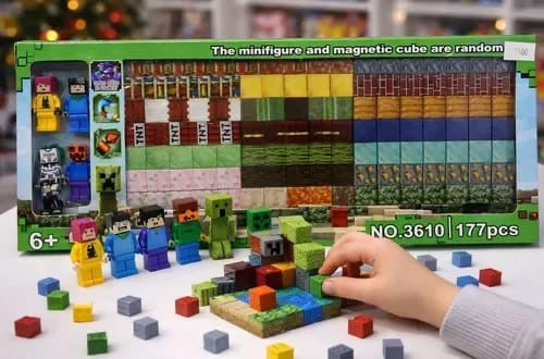 Minecraft magnetic building block