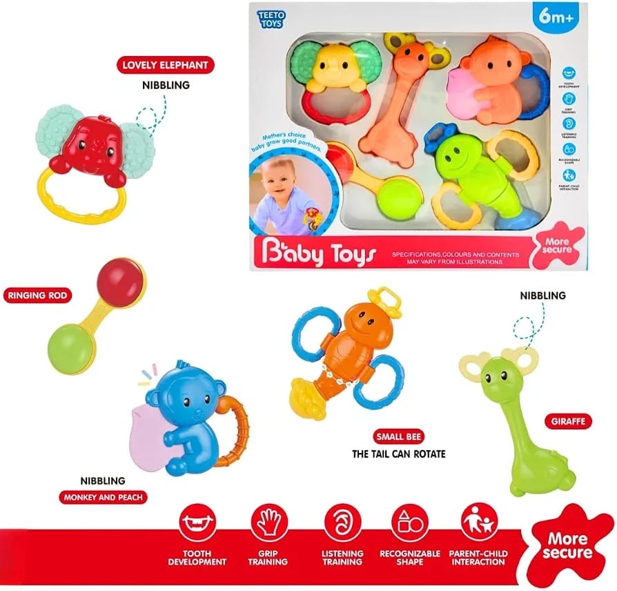 Baby rattle & teeth toy sets