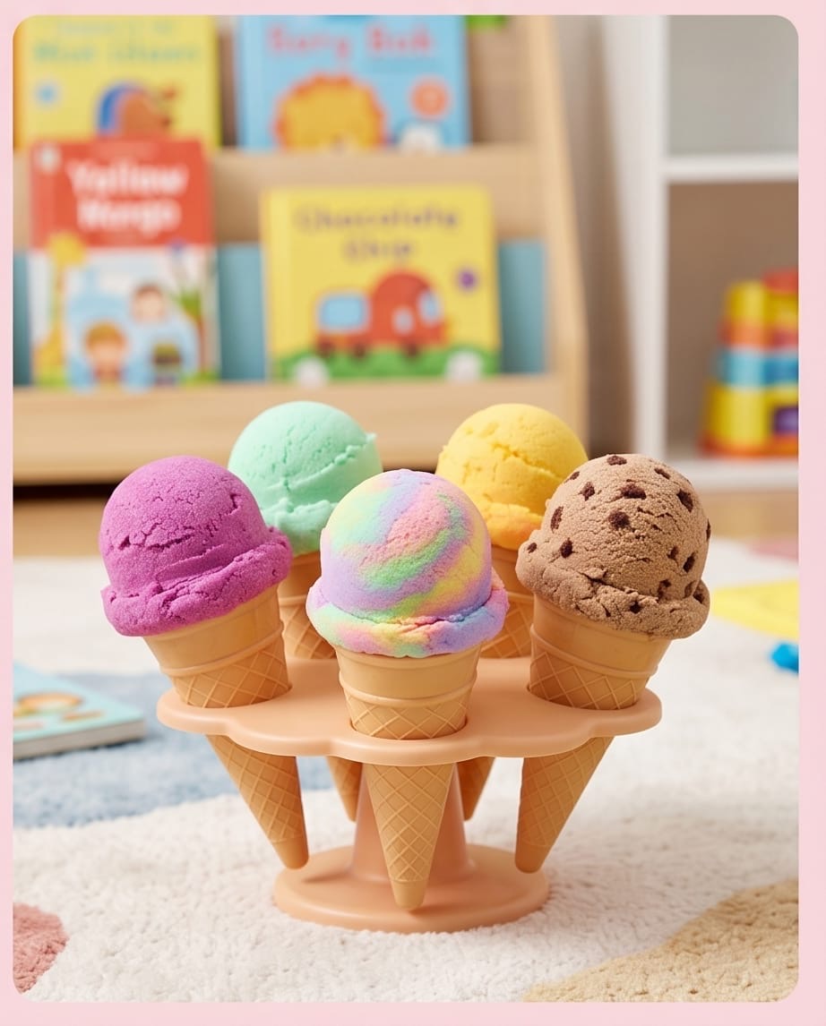 Cotton sand ice cream set