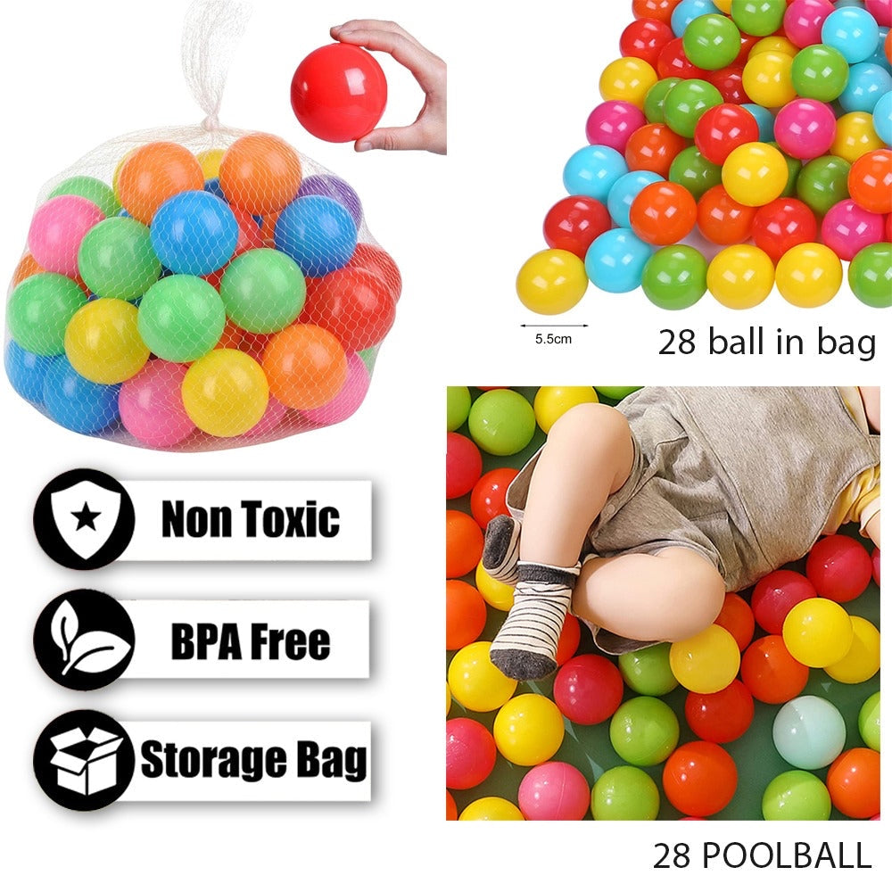 28 Colorful Plastic Balls