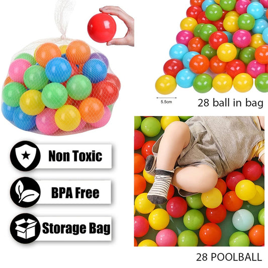 28 Colorful Plastic Balls