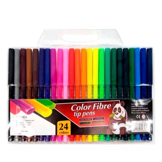 Color Fibre Pens 24 pcs