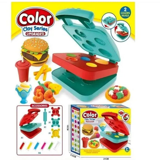 Waffle / burger play clay