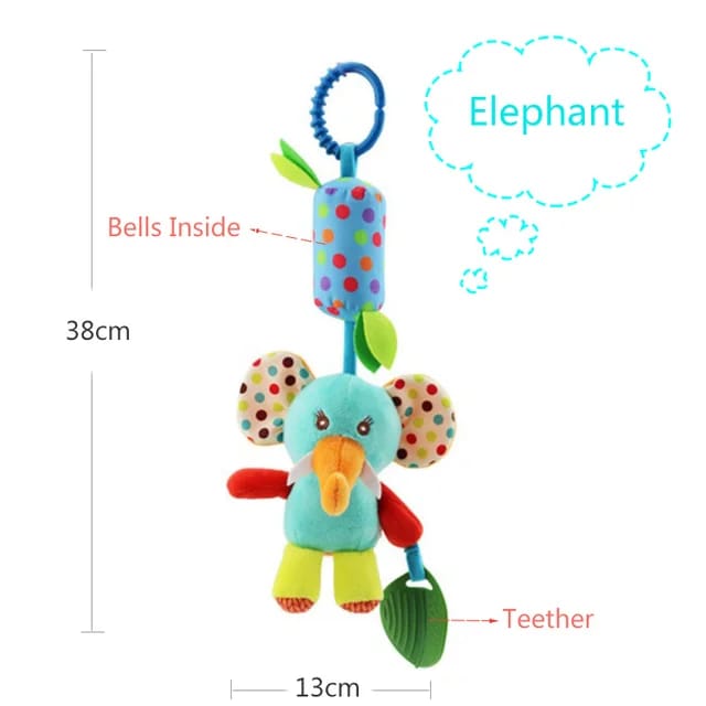 Soft rattle baby teethers of animal characters