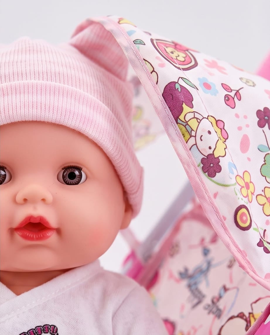 Baby lovely doll and stroller cart series