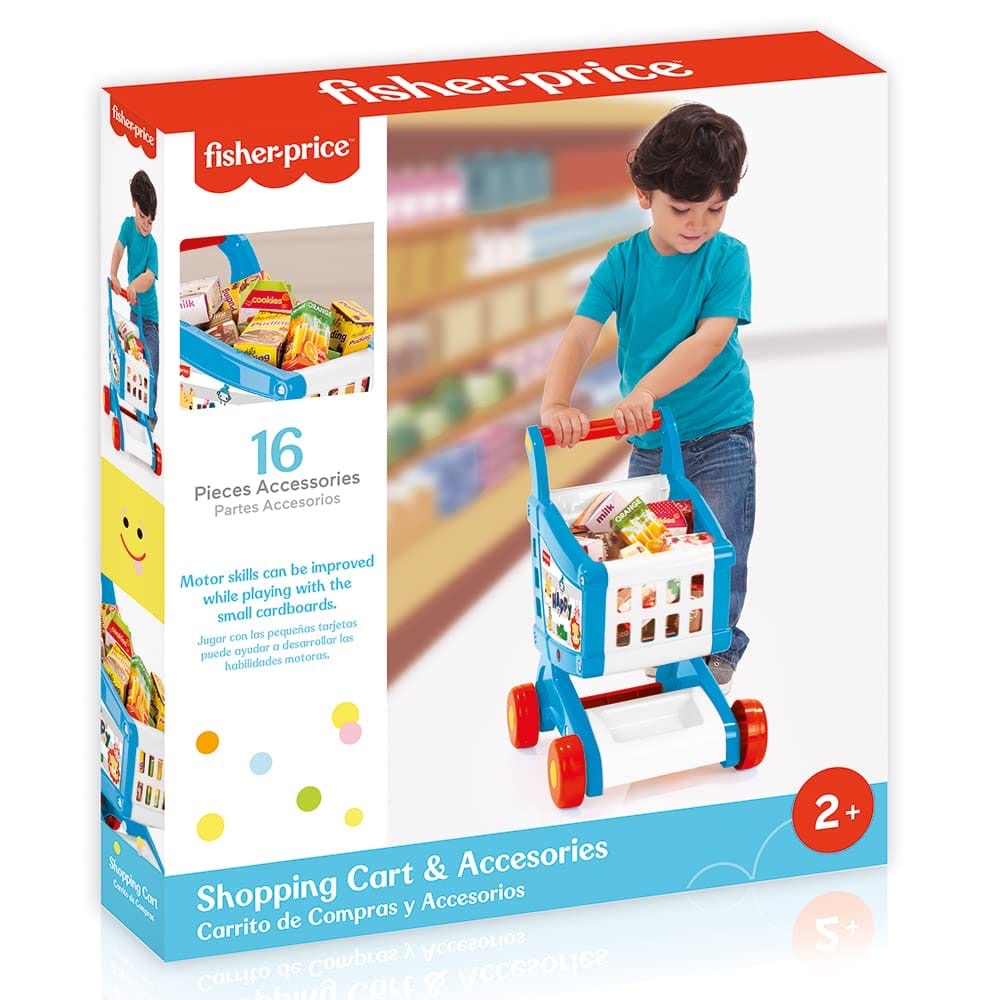 Fisher price toy shopping cart and accessories set