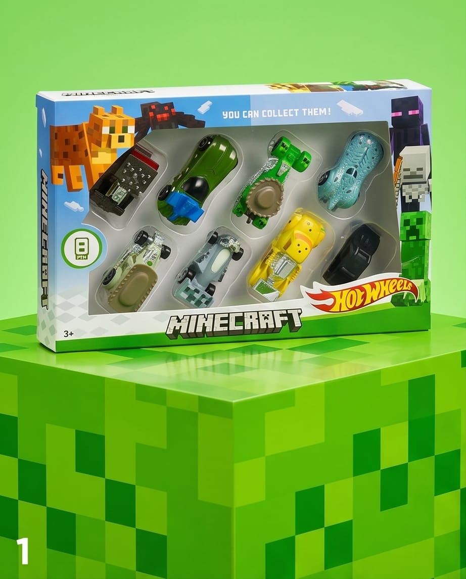 Hot wheels mine-craft die cast car pack