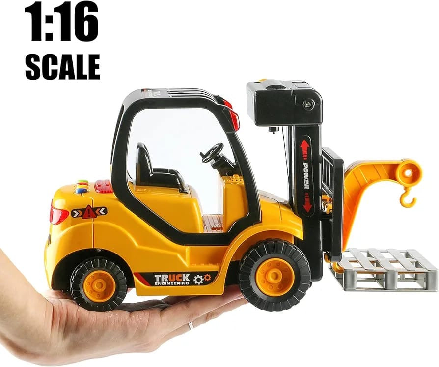 Interactive toy forklift
