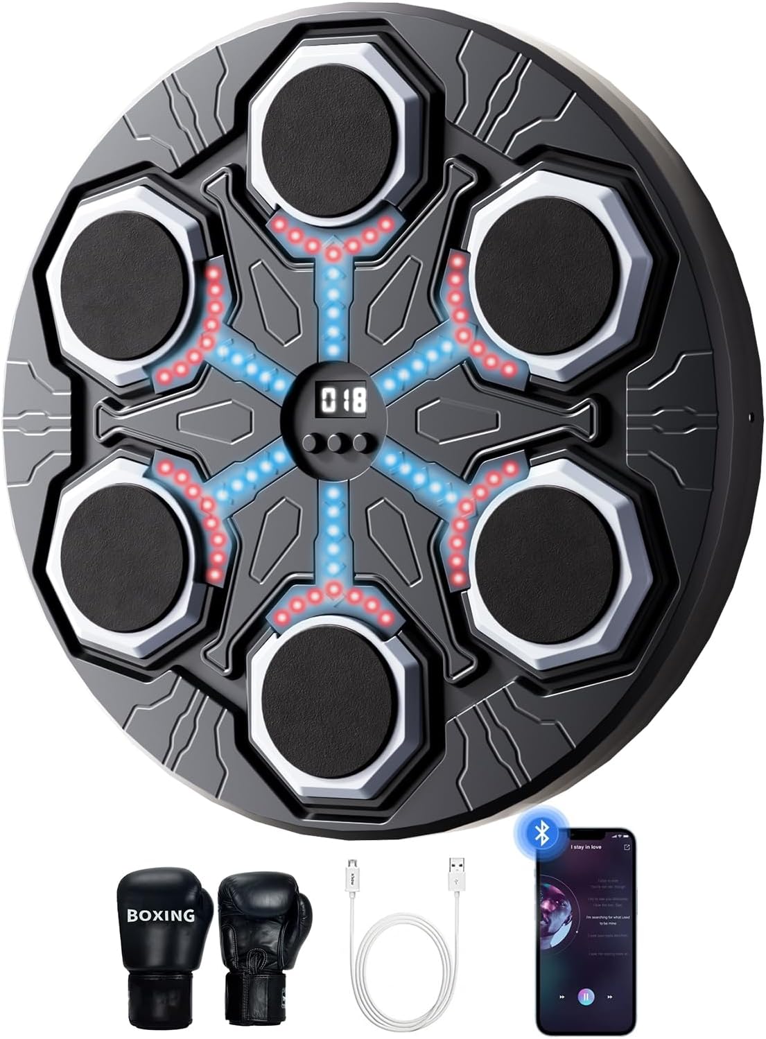 Electronic boxing target wall trainer