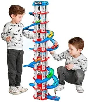 Speed racing multi level car track tower