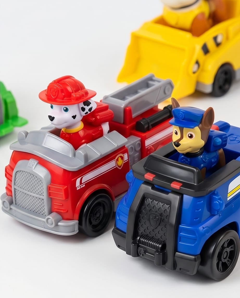Paw patrol rescue team vehicle set