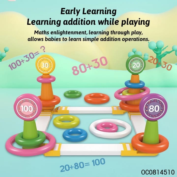 Ring toss stacking game