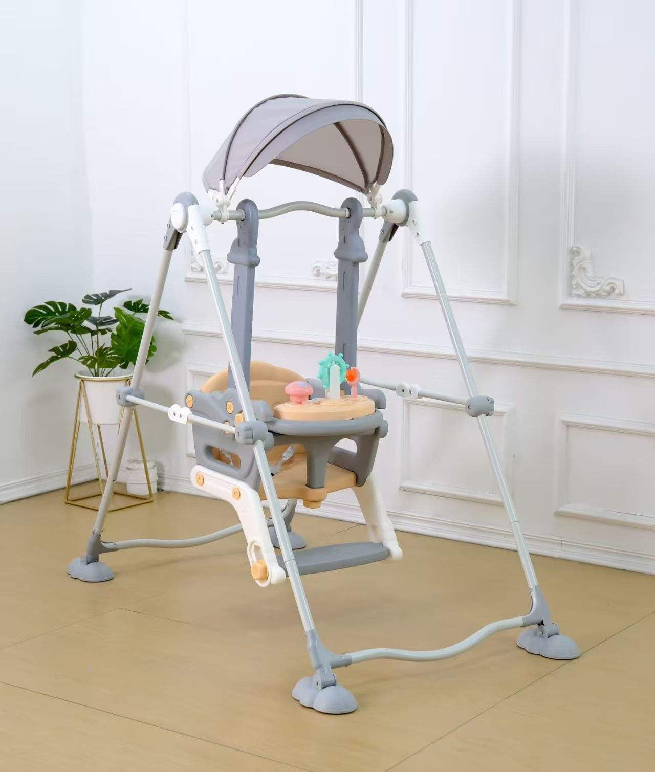 Baby soothing swing chair with canopy