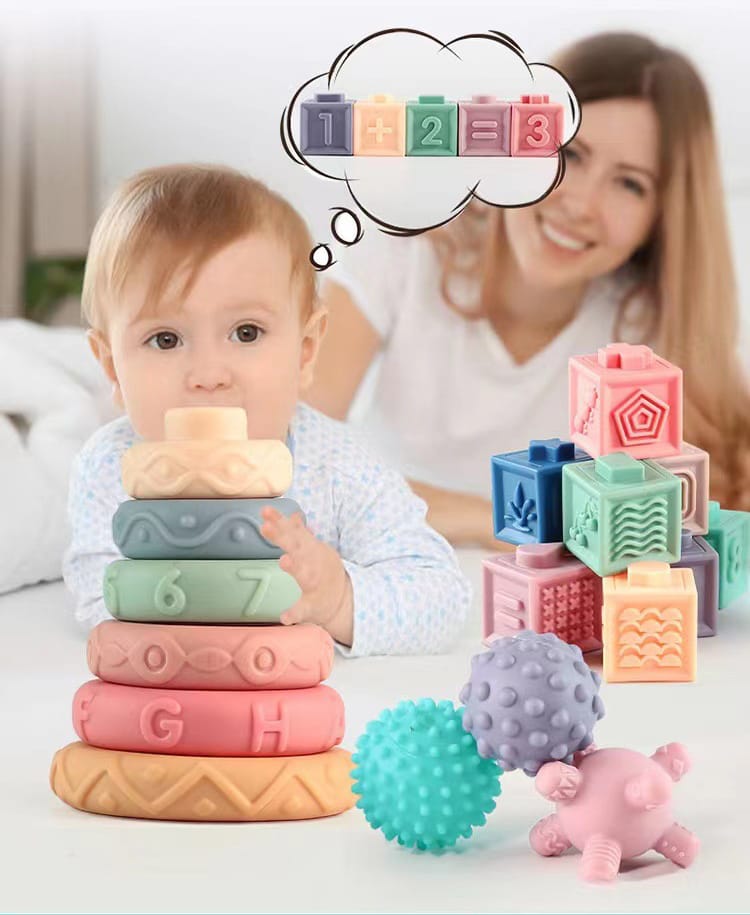 Baby sensory stacking ball