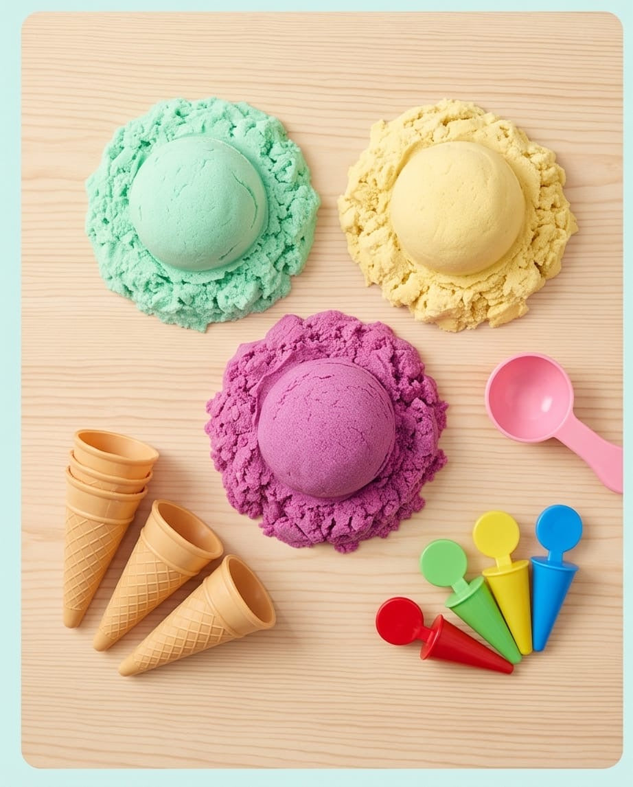 Cotton sand ice cream set