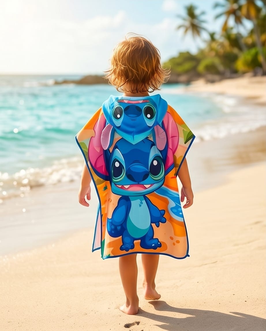 Stitch hooded towel