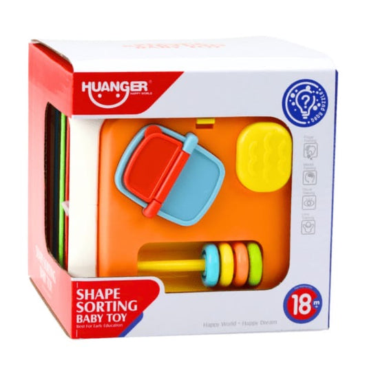 Shape sorting activity cube