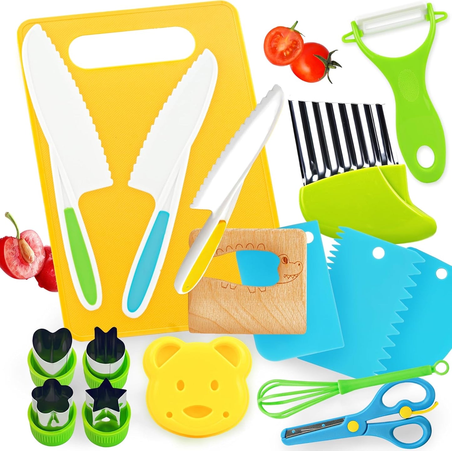 Kid friendly kitchen utensil set