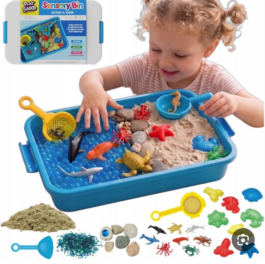 Play sand sensory bin