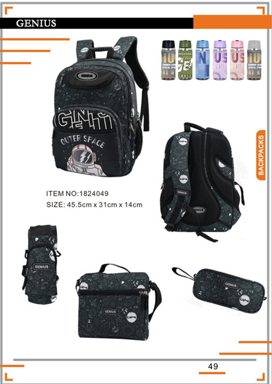 Space Genius, School Bag, Set Of 5 Pcs, 18"