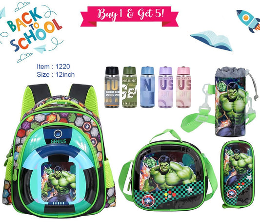 The Hulk Backpack 12” set