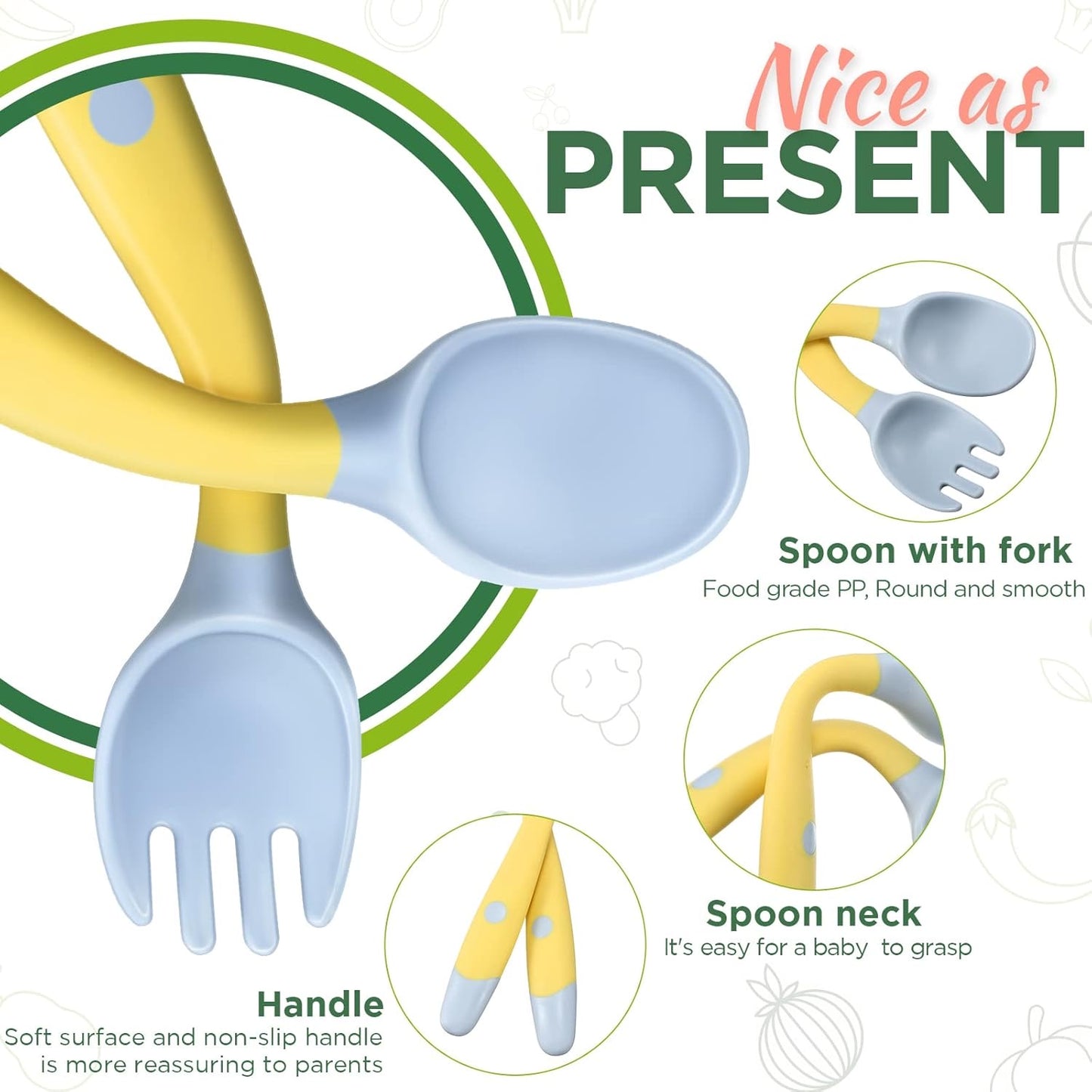 Flexible spoon and fork