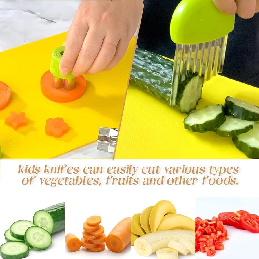Kid friendly kitchen utensil set