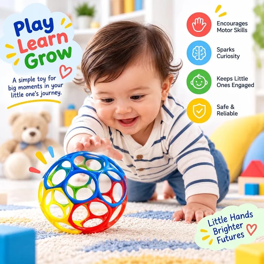 Flexible baby activity ball