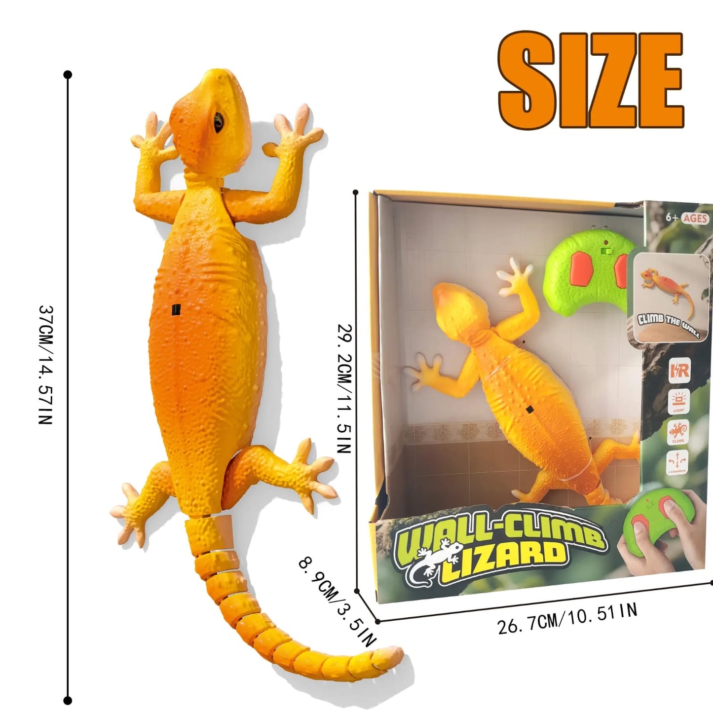 Wall climbing lizard RC toy