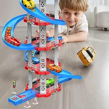Speed racing multi level car track tower