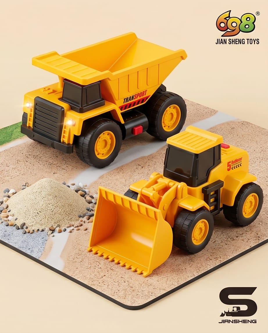 Jiansheng 1:24 engineering vehicles set
